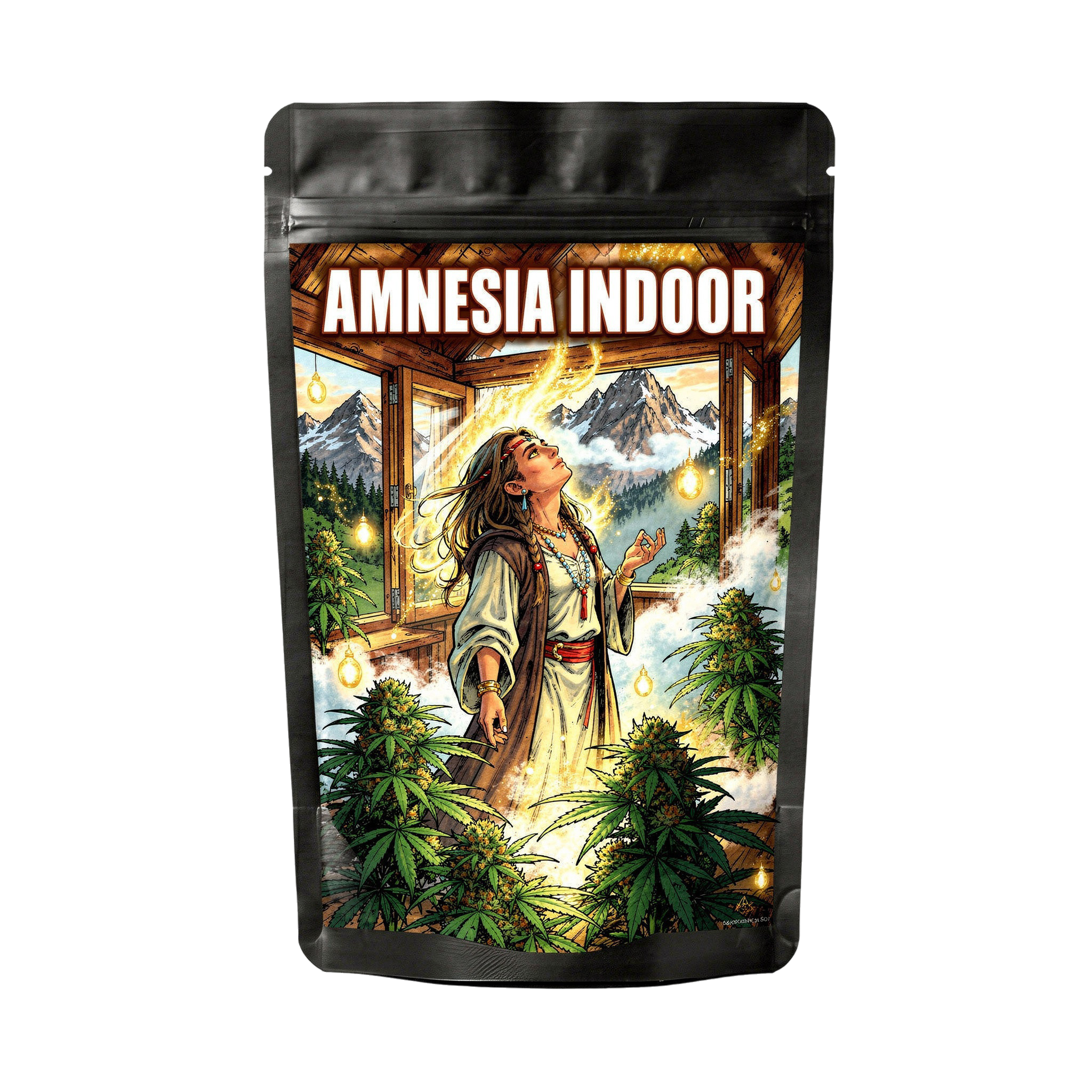 Black pouch of Amnesia Indoor CBD flowers