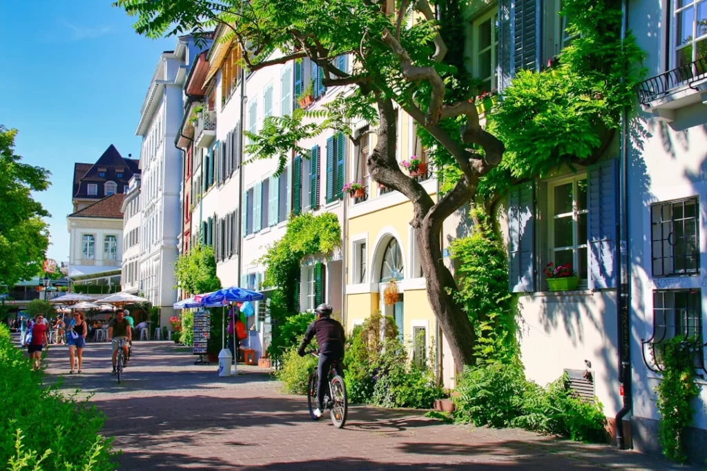 Quartier à faible circulation dans le Petiti Bâle