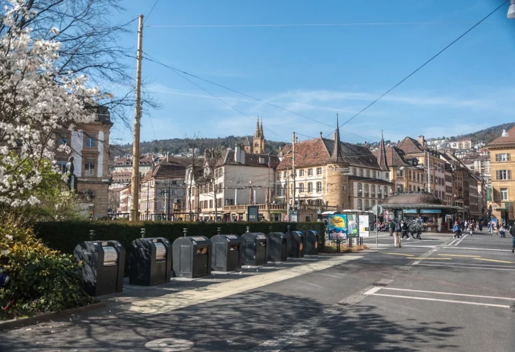 La Place Pury à Neuchâtel