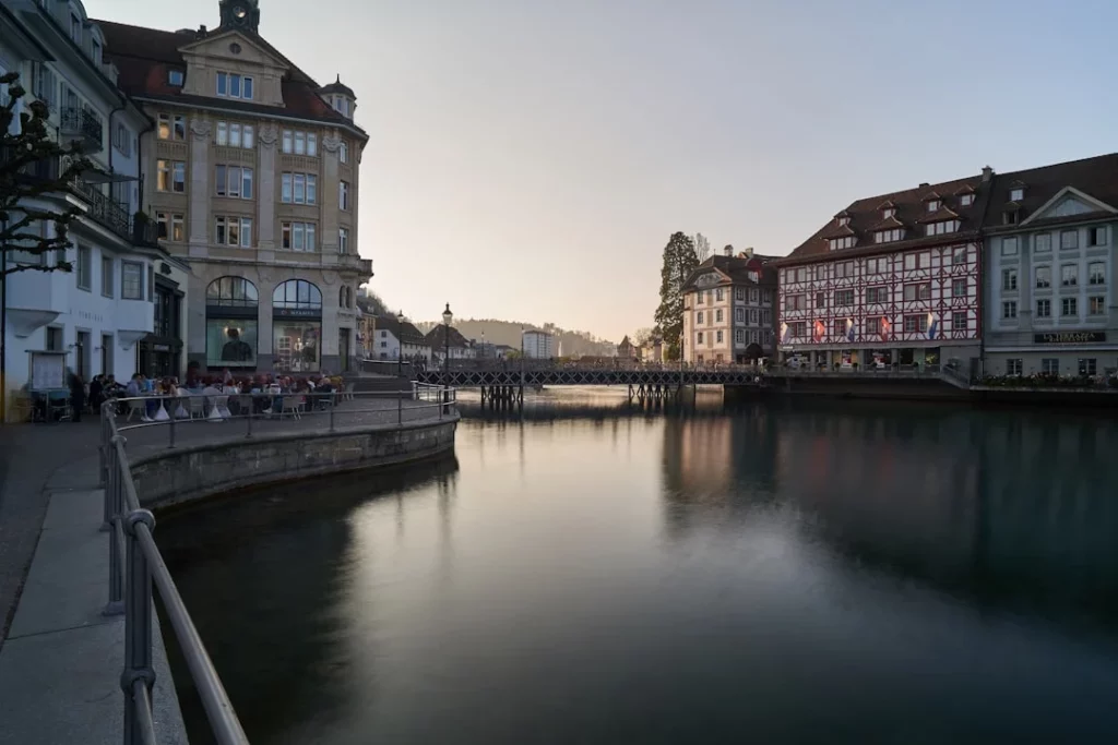 old town Lucerne Swiss Switzerland river